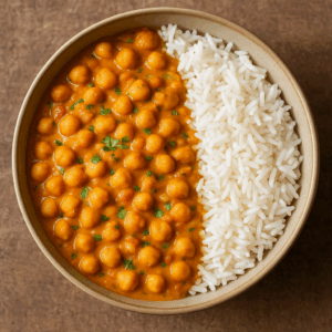 Curry de pois chiche + riz