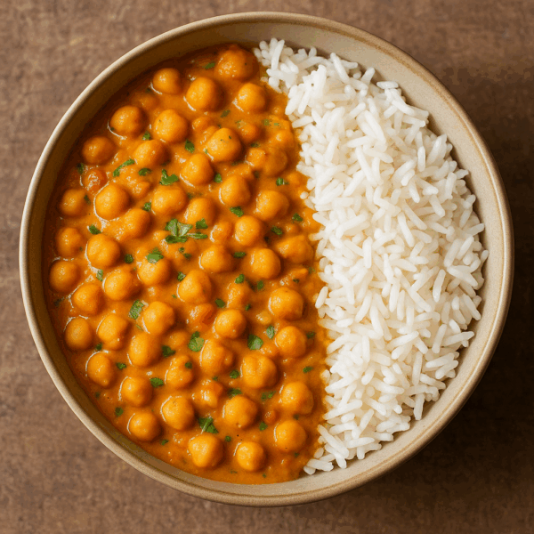 Curry de pois chiche + riz