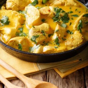 Eminces de poulet curry citron romarin