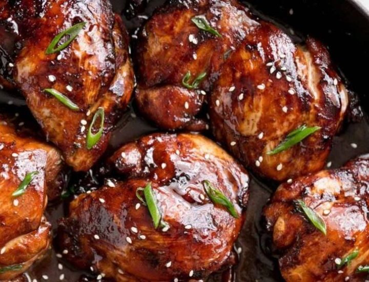côtes de porc sauce soja/huîtres +écrasé de pommes de terre aux épices douces